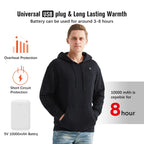 Heated USB Jacket Long Sleeve Hoodie