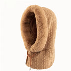 Frostveil™ Thicken Knitted Fleece One-Piece Winter Scarf Mask for Women